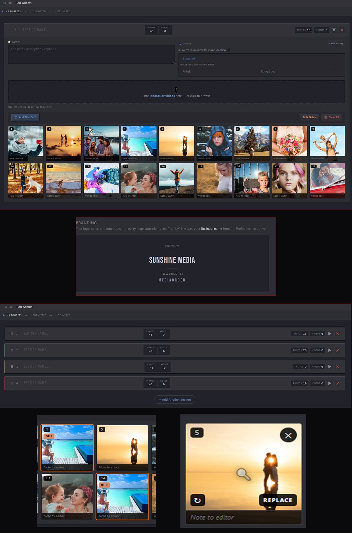 MediaOrder portal features