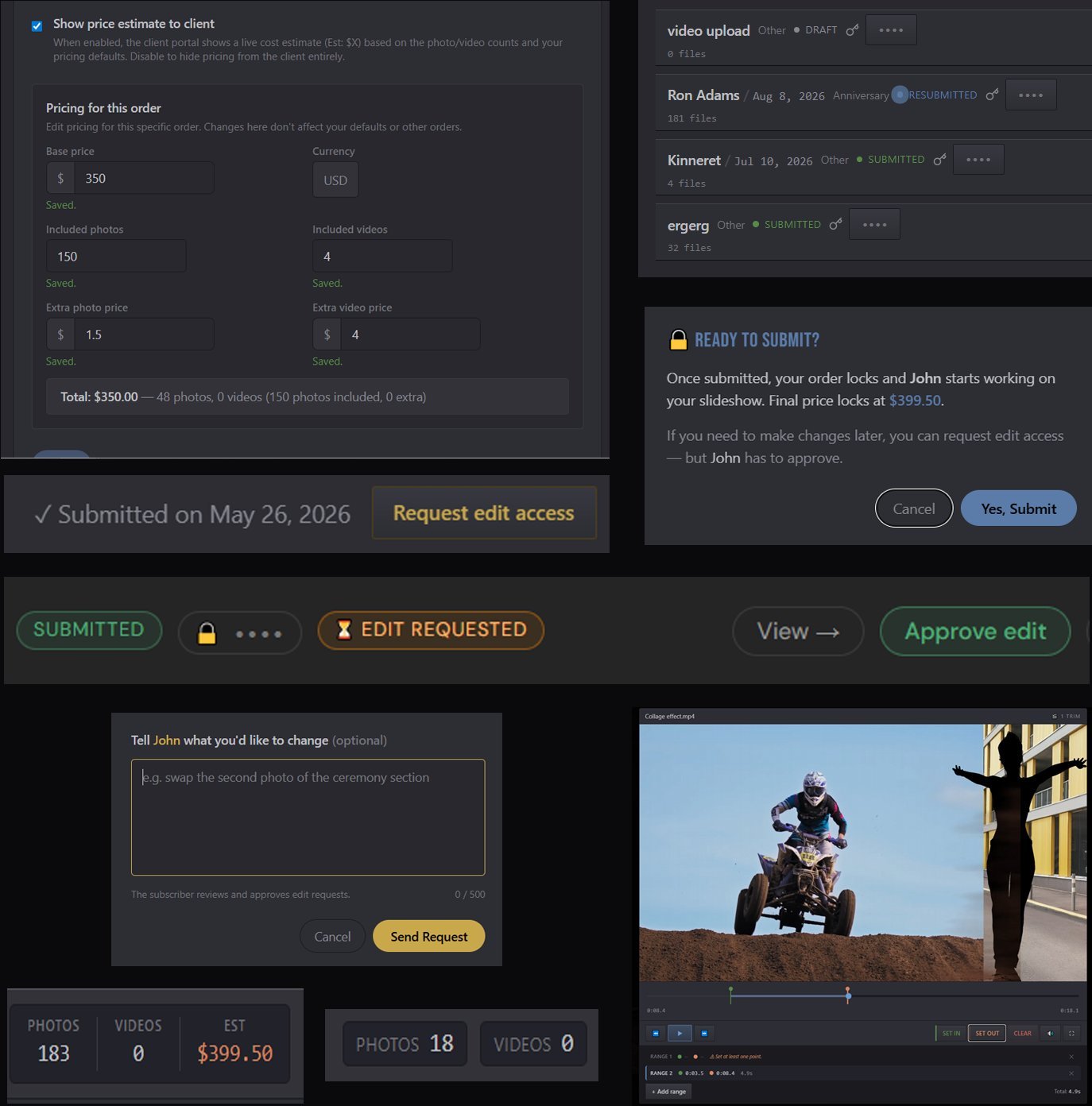 MediaOrder pricing and control features